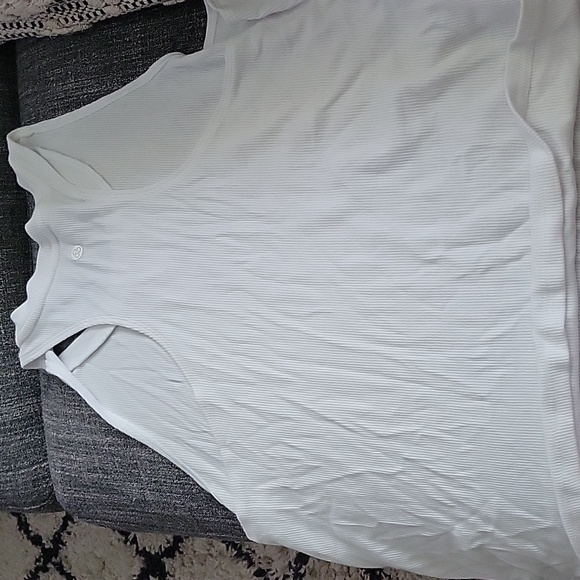 Zella Ribbed Racerback Tank L - Picture 4 of 7